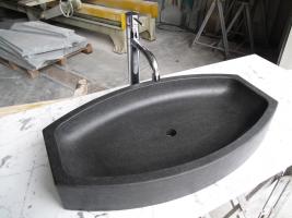 Lavabo en Granit Noir dans la masse